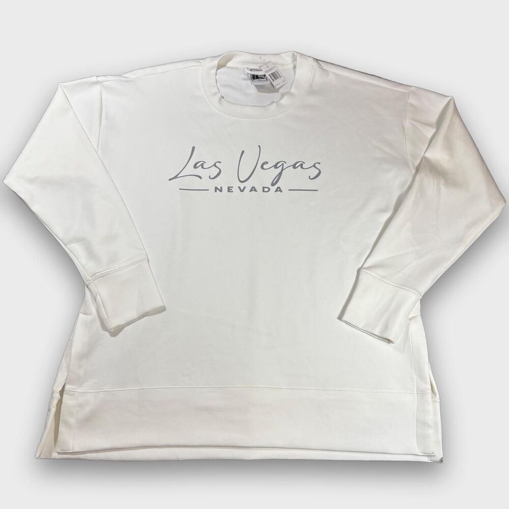 Large new with tags- White Las Vegas Nevada long sleeve Crewneck